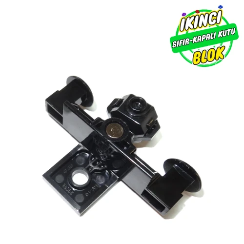 LEGO® Train Buffer Beam with Sealed Magnets [Type 3 with Closed Bottom] Siyah Sıfır