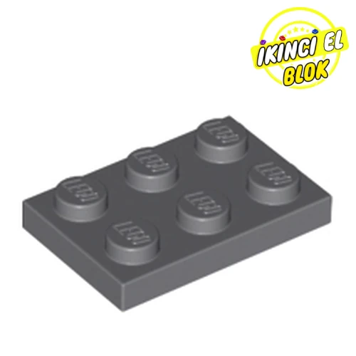 LEGO® 2 x 3 Plaka Koyu Mavimsi Gri Sıfır
