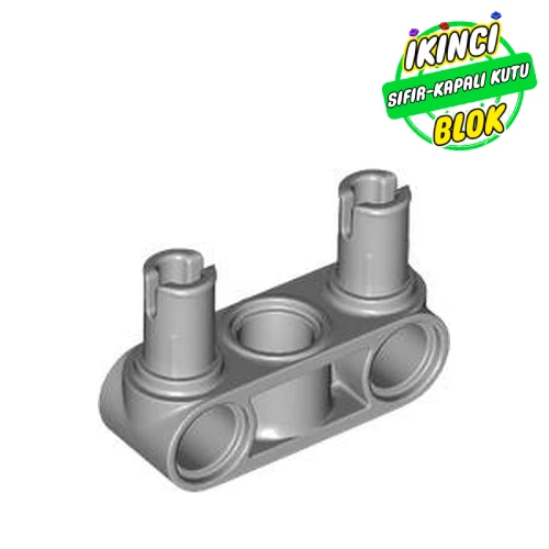 LEGO® Technic Pin Connector Hub Perpendicular 3L with 2 Pins Açık Mavimsi Gri Sıfır