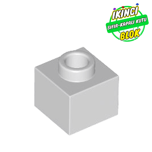 LEGO® 1 x 1 x 2/3 Üstü Açık Tuğla Açık Mavimsi Gri Sıfır