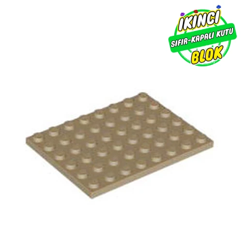 LEGO® Plate 6 x 8 Koyu Bej Sıfır