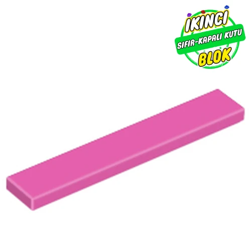 LEGO® Tile 1 x 6 with Groove Koyu Pembe Sıfır