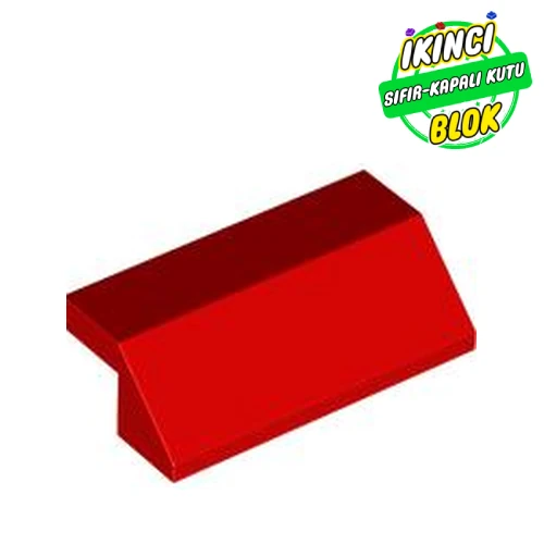 LEGO® Slope 45° 2 x 4 with 2/3 Inverted Cutout and no Studs Kırmızı Sıfır