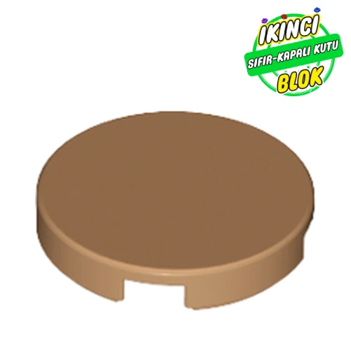 LEGO® Tile Round 2 x 2 with Bottom Stud Holder Orta Nugat Sıfır