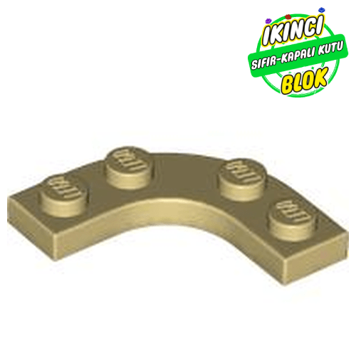 LEGO® 3 x 3 Kavisli Plaka 2 x 2 Kavisli Bej Sıfır