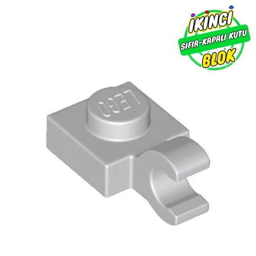 LEGO® Plate Special 1 x 1 with Clip Horizontal [Thick Open O Clip] Açık Mavimsi Gri Sıfır