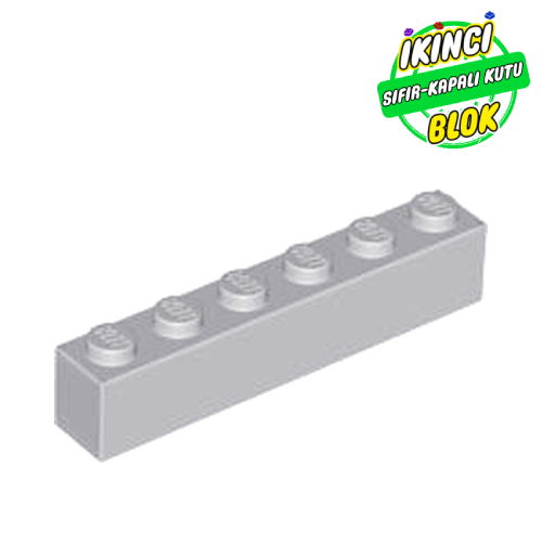 LEGO® 1 x 6 Tuğla Açık Mavimsi Gri Sıfır