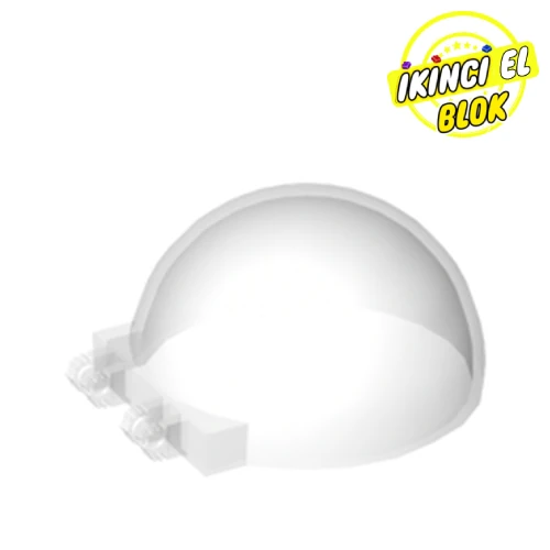 LEGO® Windscreen 6 x 6 x 3 Canopy Half Sphere with Dual 2 Fingers Şeffaf İkinci El