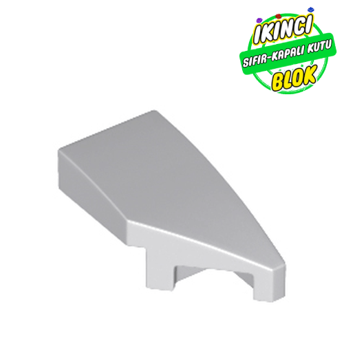 LEGO® 2 x 1 x 2/3 Eğimli Parça Sağ Açık Mavimsi Gri Sıfır