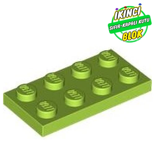LEGO® Plate 2 x 4 Limon Yeşili Sıfır