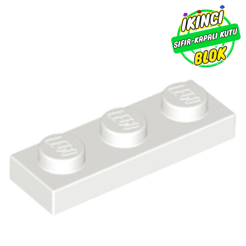LEGO® 1 x 3 Plaka Beyaz Sıfır