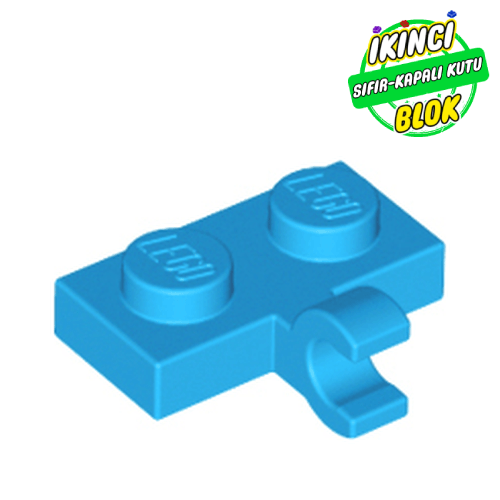 LEGO® 1 x 2 Dikey Tutuculu Plaka Koyu Turkuaz Sıfır