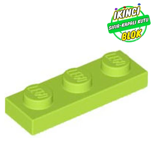 LEGO® Plate 1 x 3 Limon Yeşili Sıfır