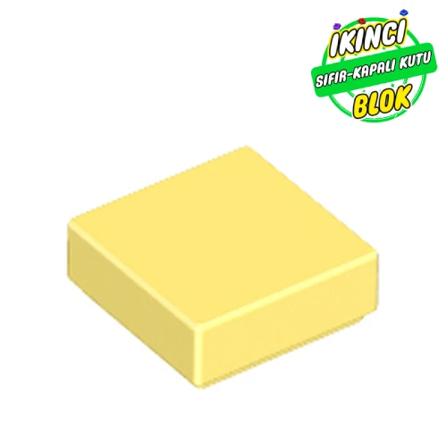 LEGO® Tile 1 x 1 with Groove Parlak Açık Sarı Sıfır