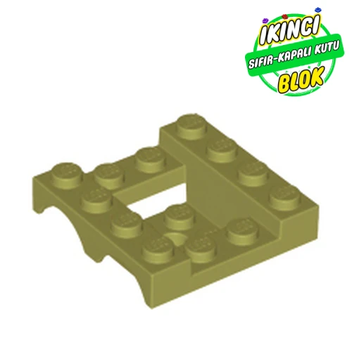 LEGO® Vehicle Base 4 x 4 x 1 1/3 with Wheel Arches, 2 x 2 Recessed Center and Hole Zeytin Yeşili Sıfır