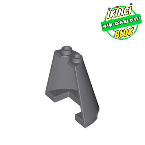 LEGO® Cone Half 2 x 4 x 3 Koyu Mavimsi Gri Sıfır