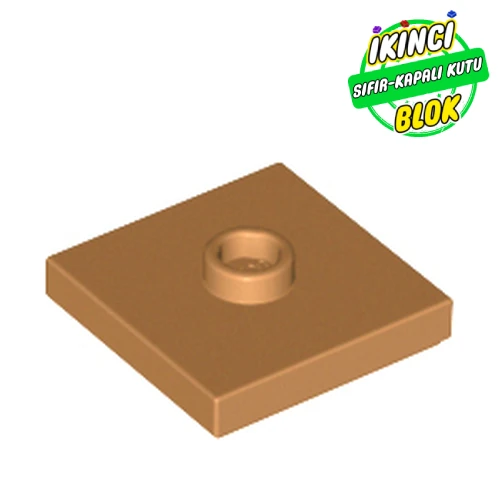 LEGO® Plate Special 2 x 2 with Groove and Center Stud (Jumper) Orta Nugat Sıfır
