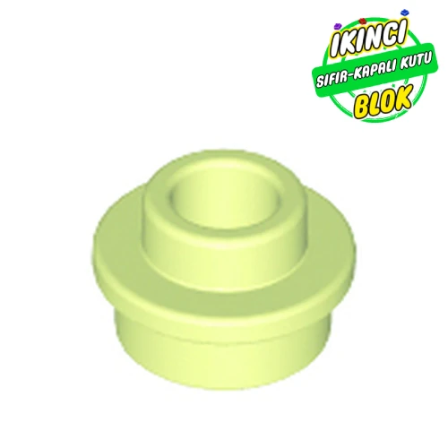 LEGO® Plate Round 1 x 1 with Open Stud Sarımsı Yeşil Sıfır