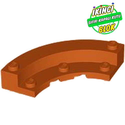LEGO® Brick Round Corner 5 x 5 Macaroni with 1/3 Inner Side Koyu Turuncu Sıfır