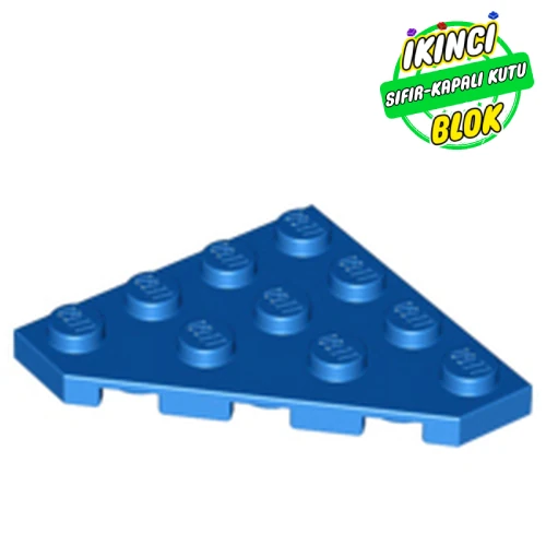 LEGO® Wedge Plate 4 x 4 Cut Corner Mavi Sıfır