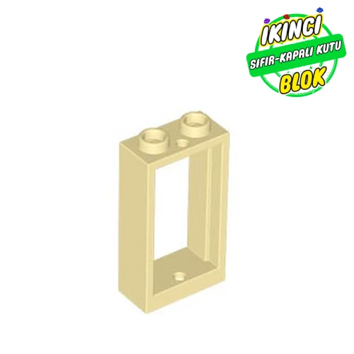 LEGO® Window 1 x 2 x 3 Flat Front Bej Sıfır