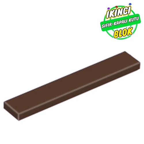 LEGO® Tile 1 x 6 with Groove Koyu Kahverengi Sıfır