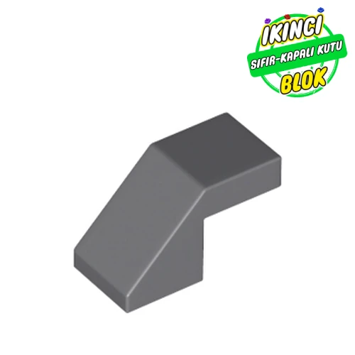 LEGO® 2 x 1 45 Derece Altı Kesik Studsız Eğimli Parça Koyu Mavimsi Gri Sıfır