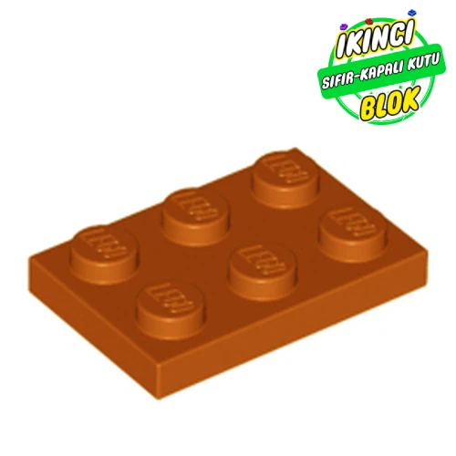 LEGO® Plate 2 x 3 Koyu Turuncu Sıfır