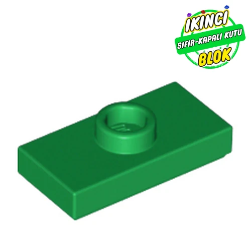LEGO® Plate Special 1 x 2 with 1 Stud with Groove and Inside Stud Holder (Jumper) Yeşil Sıfır