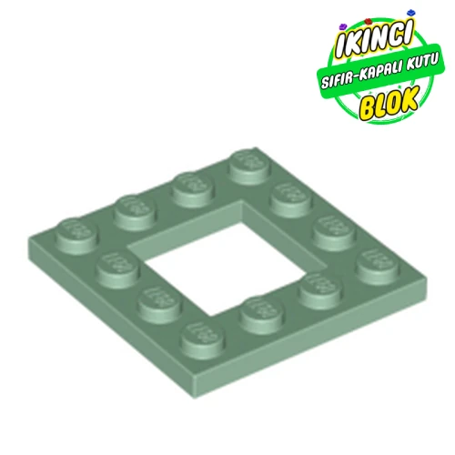 LEGO® Plate Special 4 x 4 with 2 x 2 Opening Kum Yeşili Sıfır