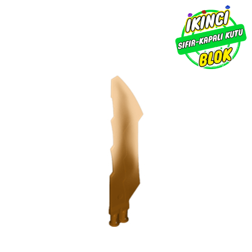 LEGO® 14L Kılıç 2 Aks Girişli Metalik Altın Sıfır