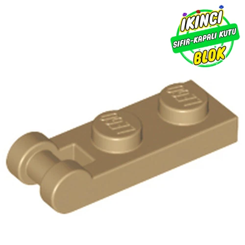 LEGO® Plate Special 1 x 2 with Handle on End [Closed Ends] Koyu Bej Sıfır