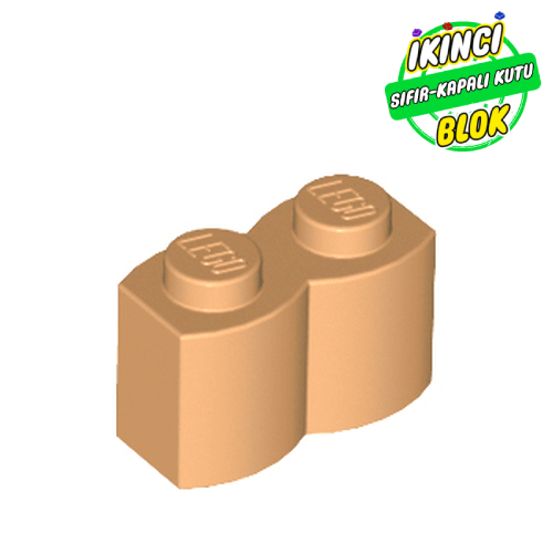 LEGO® 1 x 2 Kütük Desenli Tuğla Orta Karamel Sıfır