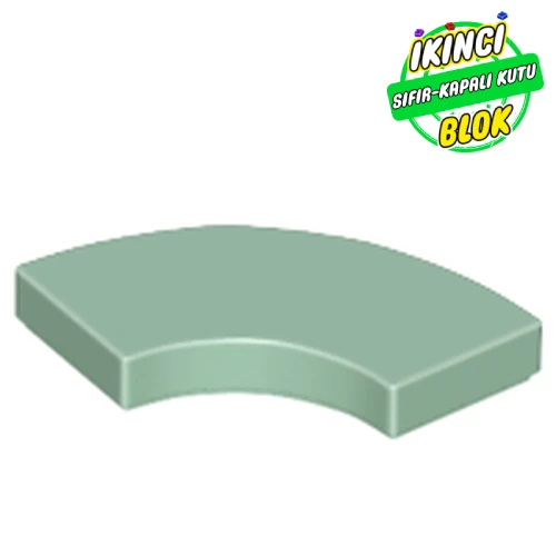 LEGO® Tile 2 x 2 Curved, Macaroni Kum Yeşili Sıfır