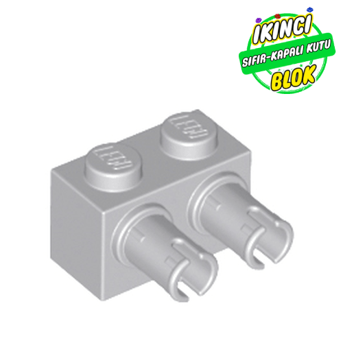 LEGO® 1 x 2 2 Pim Çıkışlı Modifiye Tuğla Açık Mavimsi Gri Sıfır