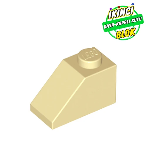 LEGO® Slope 45° 2 x 1 with Bottom Pin Bej Sıfır