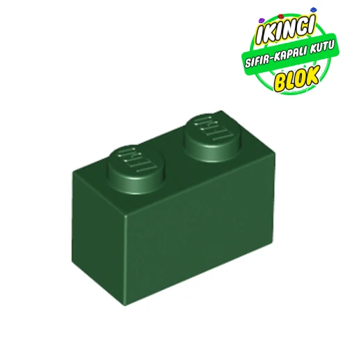 LEGO® Brick 1 x 2 Koyu Yeşil Sıfır