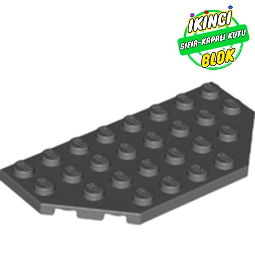 LEGO® Wedge Plate 4 x 8 Cut Corners Koyu Mavimsi Gri Sıfır