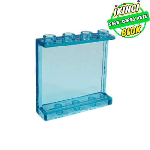 LEGO® 1 x 4 x 3 Yan Destekli Panel Şeffaf Açık Mavi Sıfır