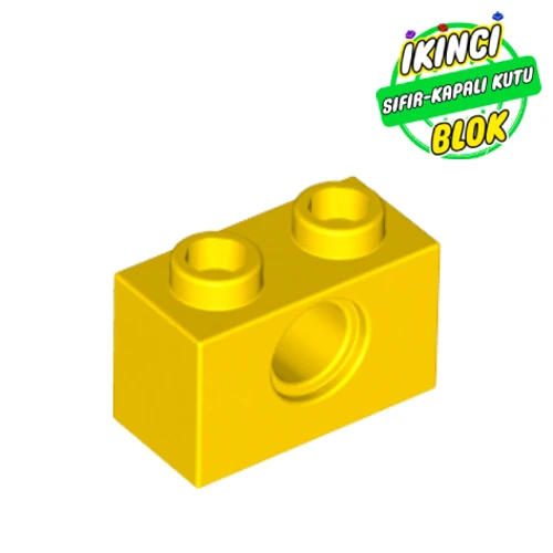 LEGO® 3700-3 Technic, Brick 1 x 2 with Hole Technic, Brick Sarı Sıfır