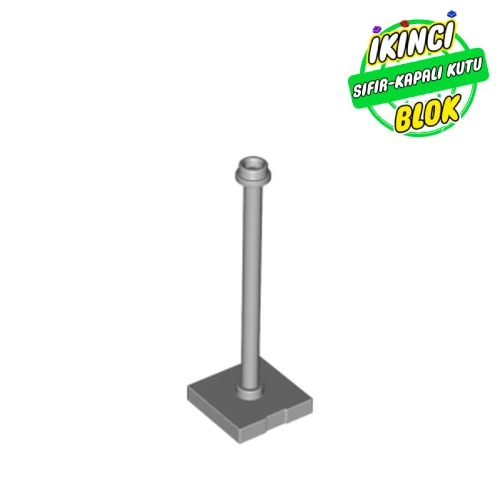 LEGO® Tile Special 2 x 2 with Bar and Open Stud with Stop Ring (Flag Pole) Açık Mavimsi Gri Sıfır
