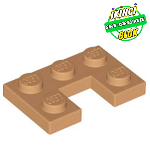 LEGO® Plate 2 x 3 with 1 x 1 Cutout Orta Nugat Sıfır