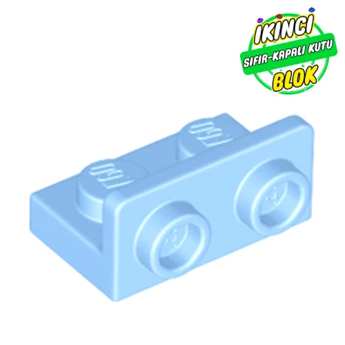 LEGO® 1 x 2 Braket Ters 1 x 2 Bağlantılı Parlak Açık Mavi Sıfır