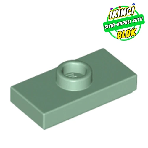 LEGO® Plate Special 1 x 2 with 1 Stud with Groove and Inside Stud Holder (Jumper) Kum Yeşili Sıfır
