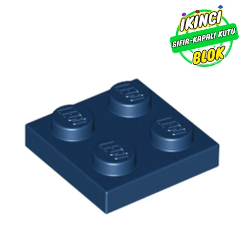 LEGO® Plate 2 x 2 Koyu Mavi Sıfır