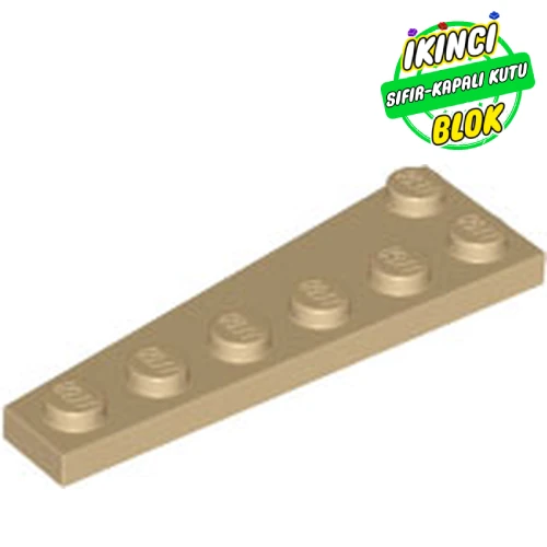 LEGO® 6 x 2 Sağ Köşe Plaka Koyu Bej Sıfır