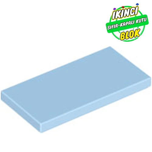 LEGO® Tile 2 x 4 with Groove Parlak Açık Mavi Sıfır