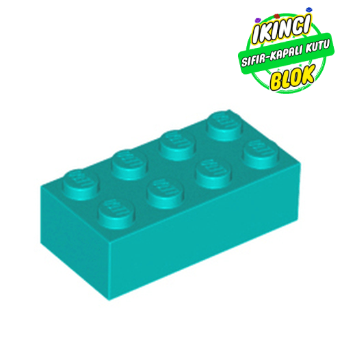 LEGO® 2 x 4 Tuğla Karanlık turkuaz Sıfır