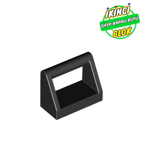 LEGO® 1 x 2 Çubuk Bağlantılı Düz Plaka Siyah Sıfır