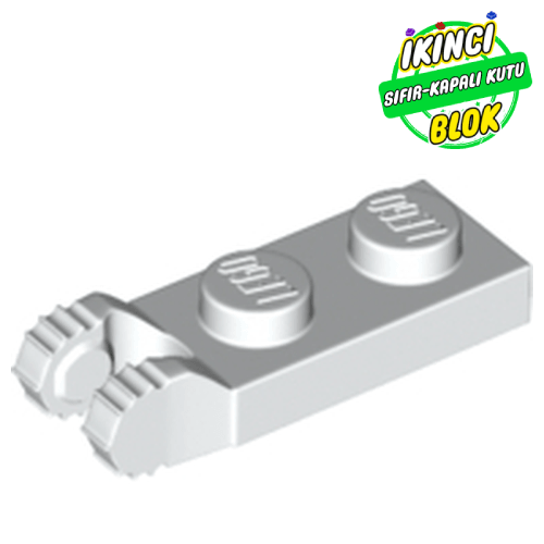 LEGO® 1 x 2 Kilitli Destekli Menteşe Plaka Beyaz Sıfır